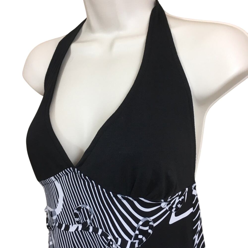 Water Water Everywear Black White Halter Dress Beach Ready Bikini Top Style - Picture 4 of 16